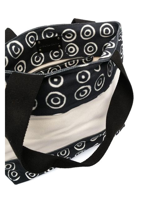 10 Corso Como Black Spiral Print Tote Bag