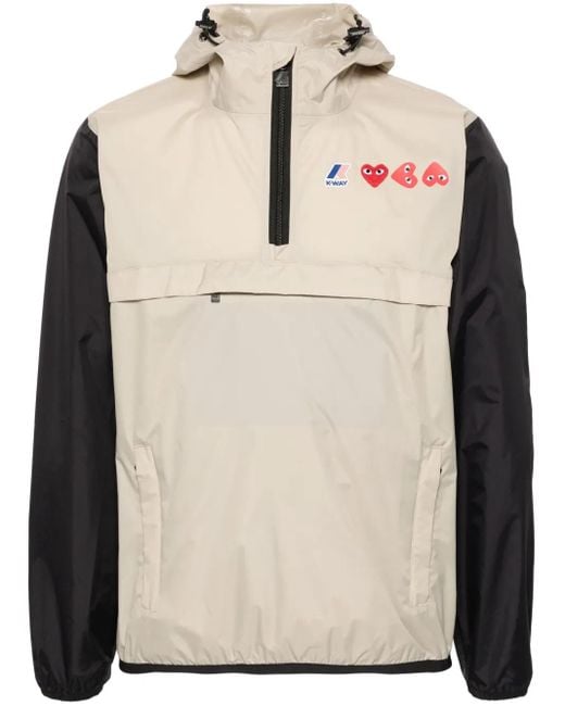 COMME DES GARÇONS PLAY X K-way ハートパッチ ライトジャケット Natural