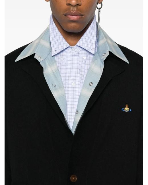 Vivienne Westwood Black Orb-Embellished Cardigan for men