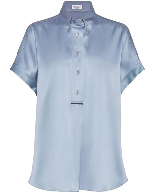 Brunello Cucinelli Blue Shirt