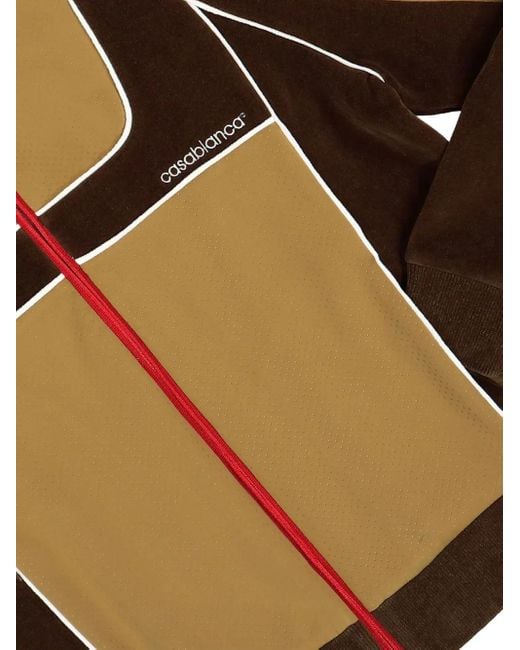 Casablanca Brown Two-Tone Track Jacket for men