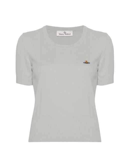 Vivienne Westwood Gray Fitted Short-Sleeve Top