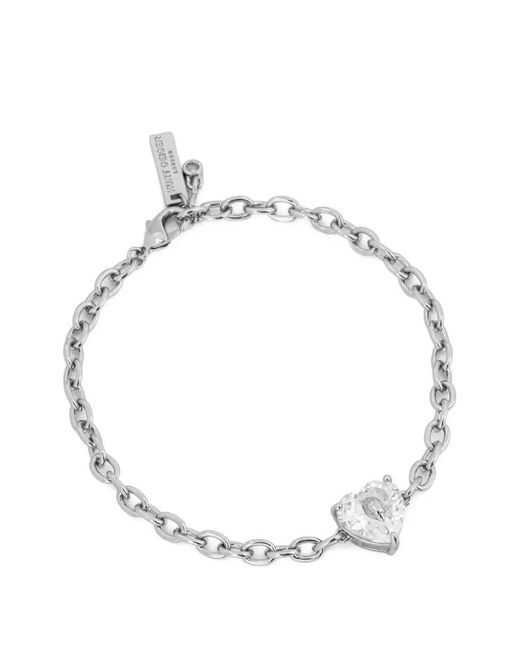 Kurt Geiger Metallic Crystal Heart Bracelet