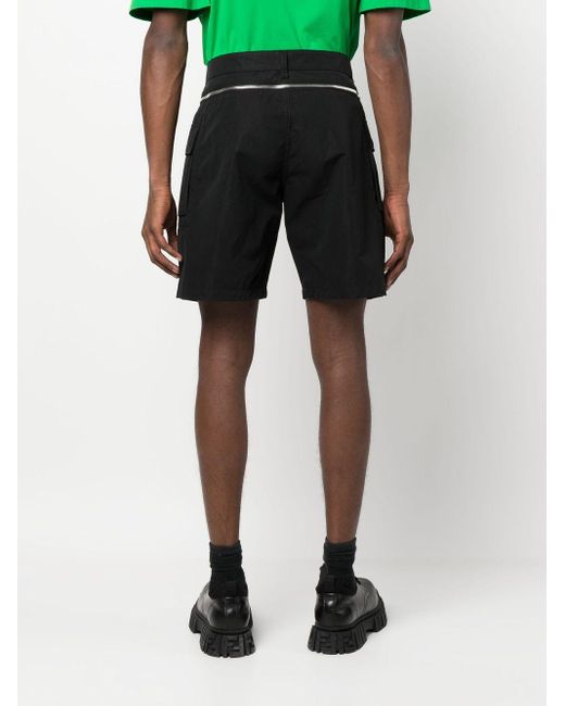 Fendi Black Zip-detail Cargo Shorts for men