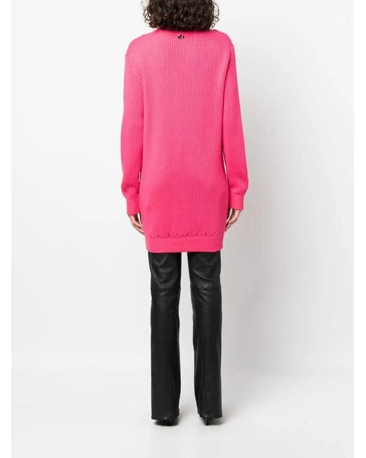 Genny Pink V.-Neck Wool Jumper