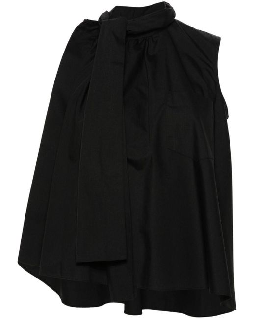 Blusa sin mangas Sacai de color Black