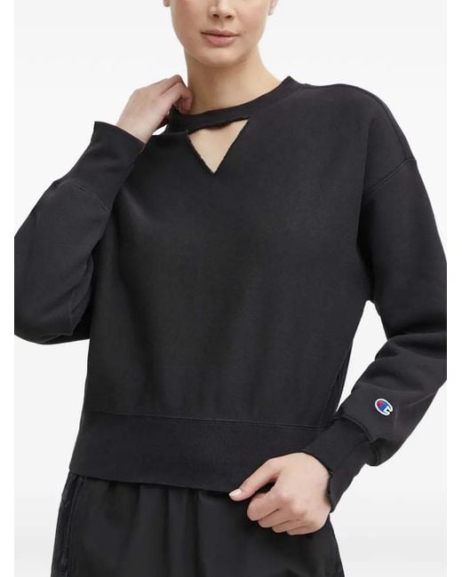 Champion Black V-Neck Sweatshirt