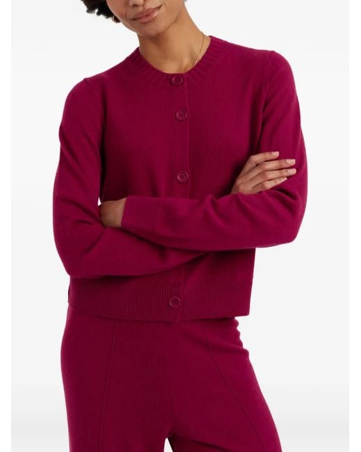 Chinti & Parker Red Crew-Neck Cardigan
