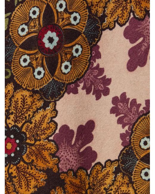 LaDoubleJ Black Floral-Patterned Wool Cape