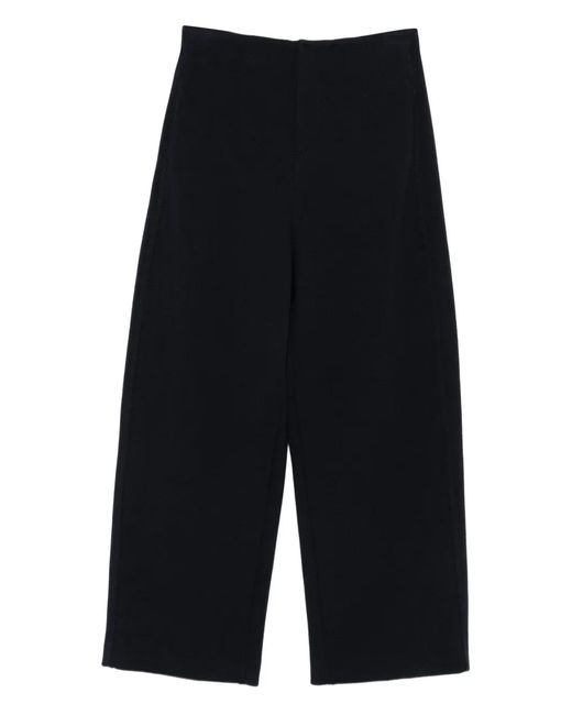 Max Mara Blue Cropped High-Waisted Trousers