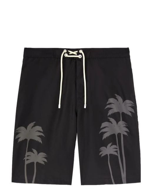 Palm Angels Black Palms Swim Shorts for men