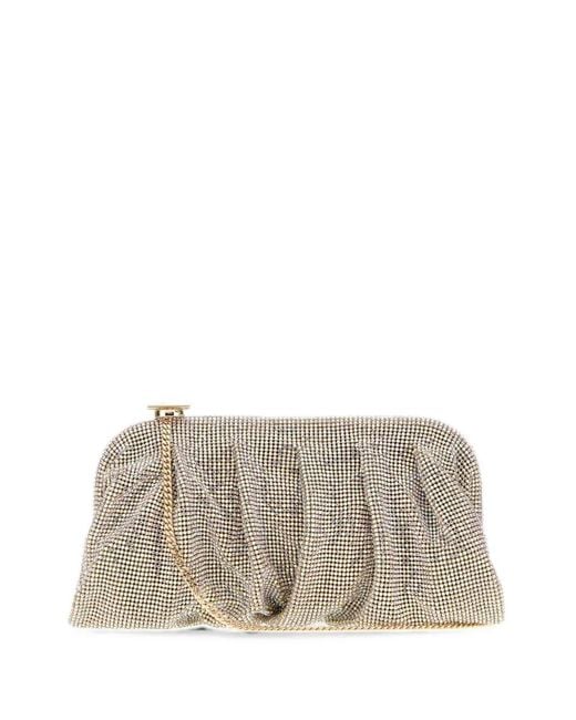 Benedetta Bruzziches Gray Venus Crystal-Embellished Clutch Bag