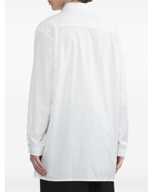 Yohji Yamamoto White Layered-collar Cotton Shirt for men