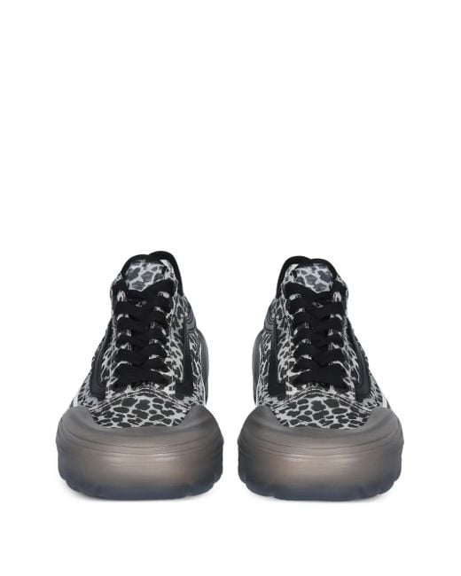 Vans Brown Leopard Print Platform Trainers