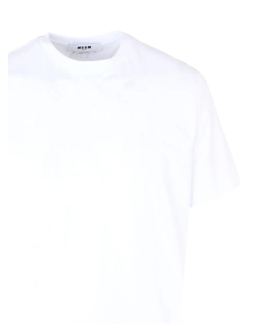Camiseta Con Logo MSGM de hombre de color White