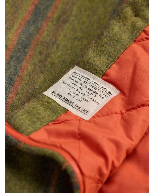 RRL Green Striped Chest-Pocket Shirt for men
