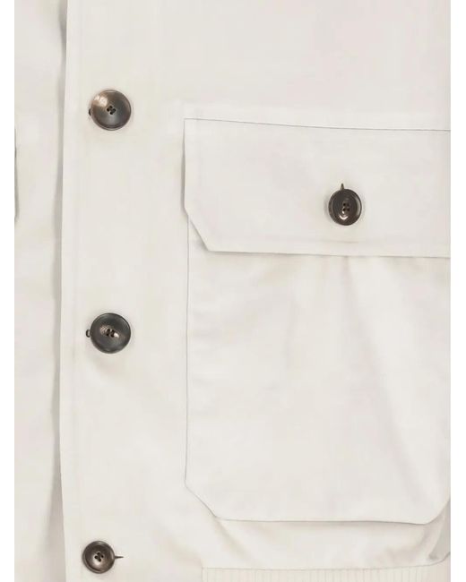 Rrd White Buttoned Front-Pockets Jacket for men