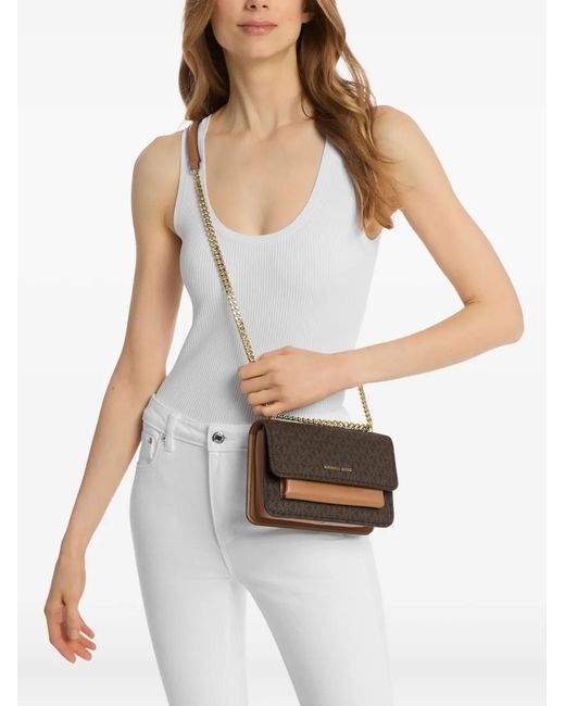 Michael Kors Brown Chain Claire Cross Body Bag