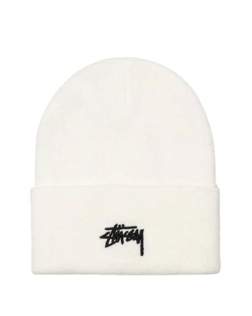 Nike White X Stussy Cuffed Beanie Hat for men