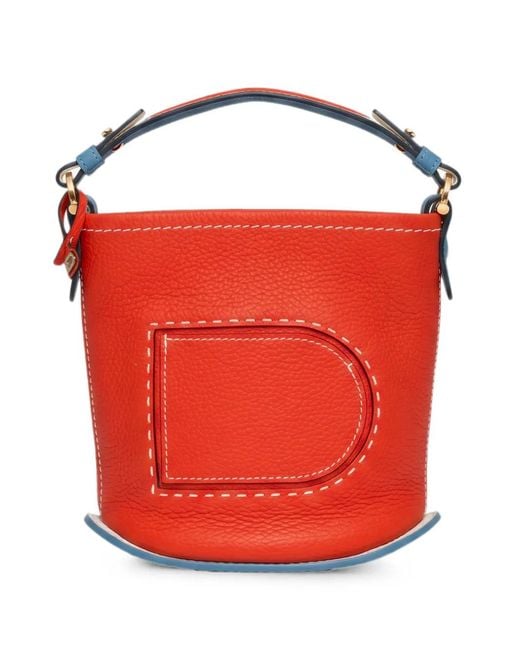 Delvaux Red Pin D Bucket Bag