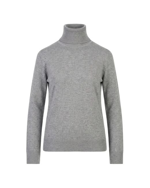 Max Mara Gray Allegra Elbow-Patch Sweater