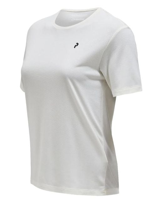 Peak Performance White T-Shirt mit Logo-Detail