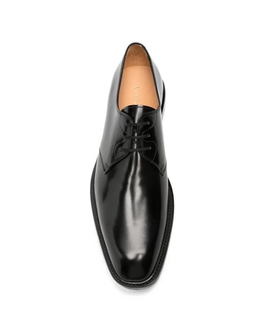 Paul Smith Black Sheridan Leather Lace-Up Shoes for men