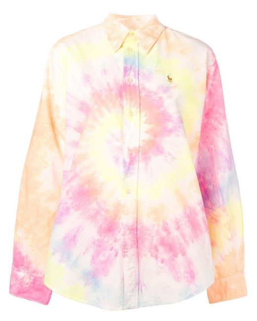 Chemise à imprimé tie dye Polo Ralph Lauren en coloris White