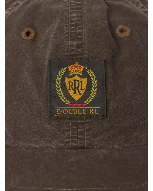 RRL Brown Embroidered-Patch Cap for men
