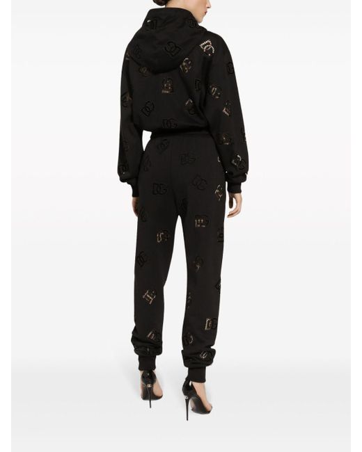 Sudadera con capucha y perforaciones Dolce & Gabbana de color Black