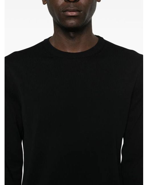 Canali Black Knitted Sweater for men