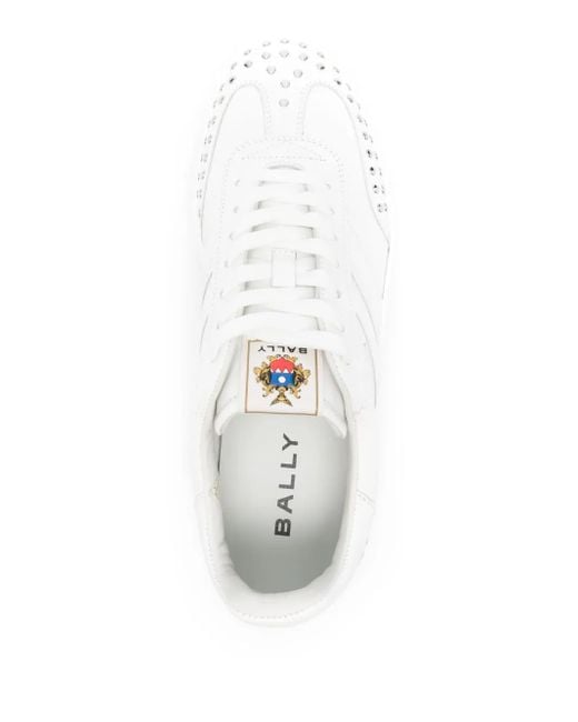 Bally White Lace-Up Sneakers for men