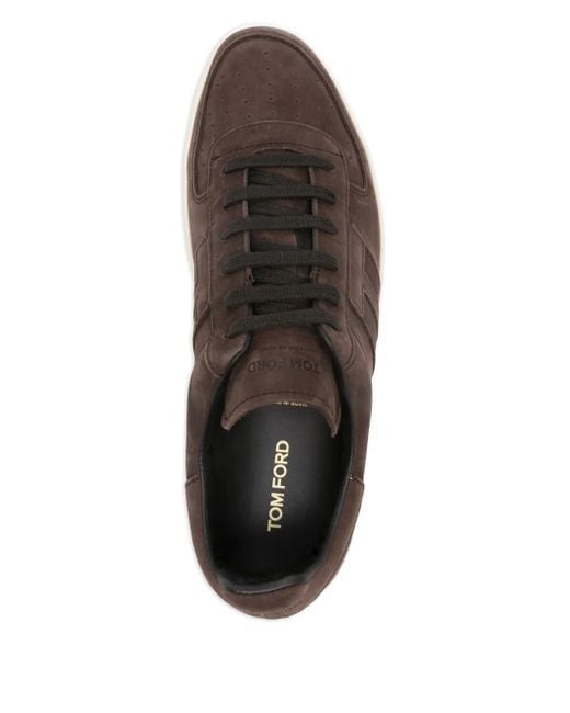 Tom Ford Brown Low-Top Sneakers With Dark Upper for men