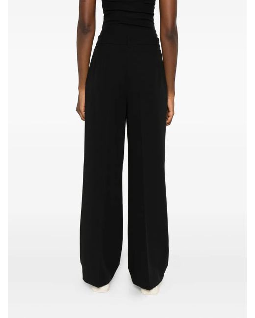 Pinko Black Pleated-Front Trousers