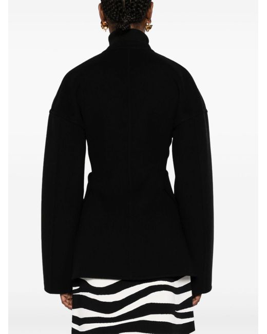 Manteau en laine à boutonnière croisée Jil Sander en coloris Black