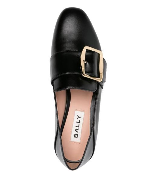 Bally Black Boucle Leather Loafers