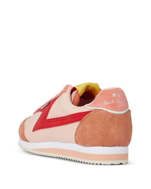 Paul Smith Pink Jasmine Suede-Appliqué Sneakers