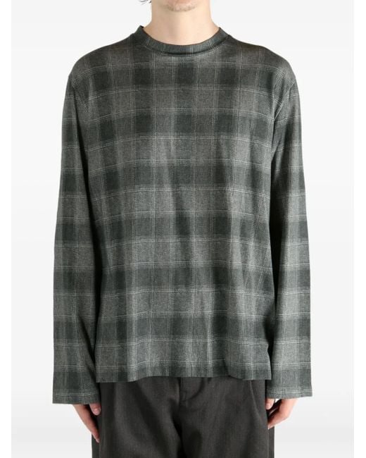 メンズ Our Legacy Check Long-sleeve T-shirt Gray