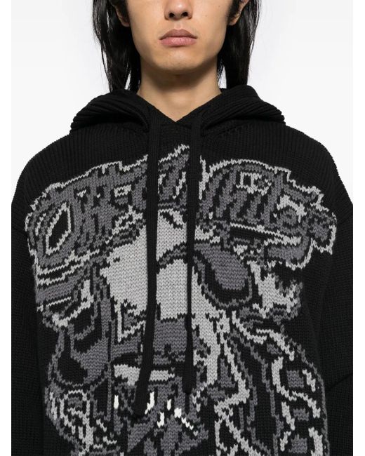 Off-White c/o Virgil Abloh Black Pattern-Jacquard Jumper for men
