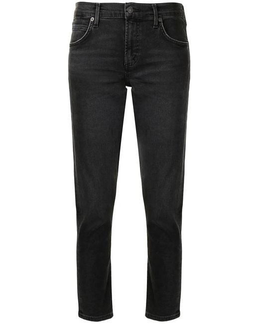 Citizens of Humanity Black Mid-Rise Skinny Jeans