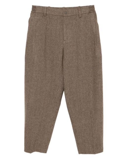 CROQUIS Gray Wool Trousers for men