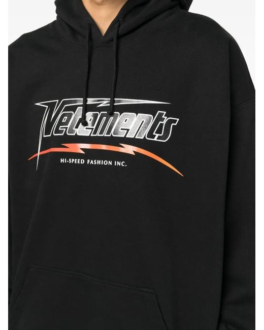 Hoodie À Logo Imprimé Vetements pour homme en coloris Black
