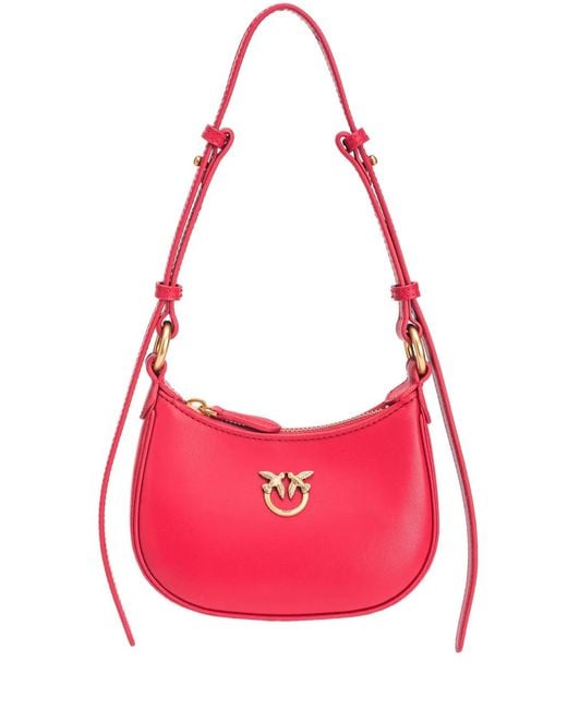 Pinko Pink Fuchsia Leather Bag With Buckle