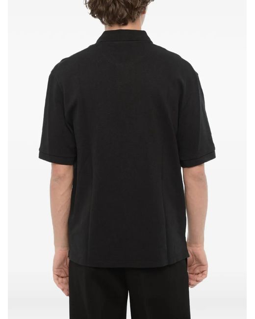 Neil Barrett Black Piqué Cotton Polo Shirt for men