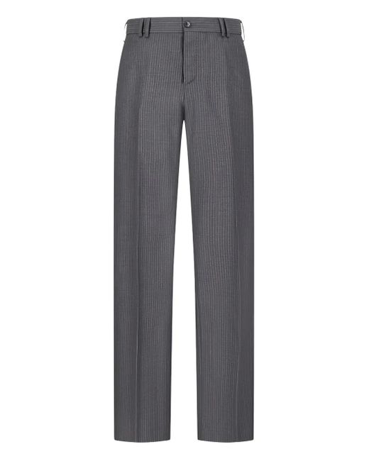 PT Torino Gray Micheal Archive Pinstripe Trousers for men