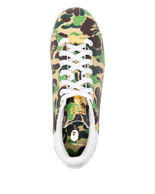 A Bathing Ape Green X Adidas Stan Smith Trainers for men