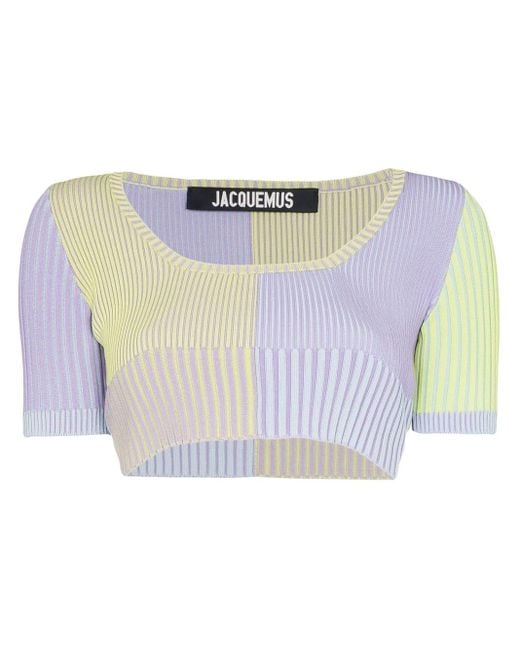 Jacquemus Multicolor La Maille Yauco Ribbed Cropped Top