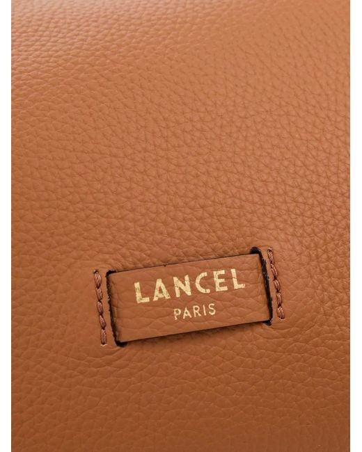 Lancel Brown Sac Porté Épaule Louison Format Moyen En Cuir Grainé