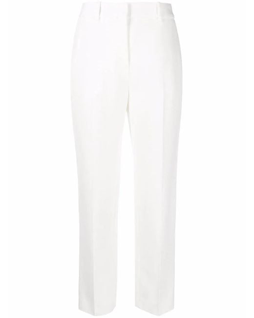Ermanno Scervino White Clean Front Tailored Trousers