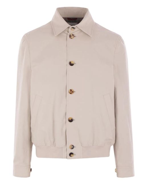 メンズ Brunello Cucinelli ボンバージャケット Natural